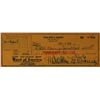 Image 1 : WALT DISNEY SIGNED CHECK.