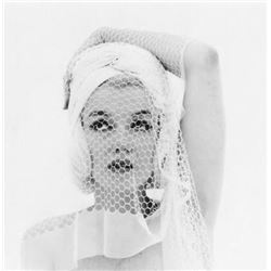 BERT STERN: MARILYN MONROE WEDDING VEIL LOOKING UP