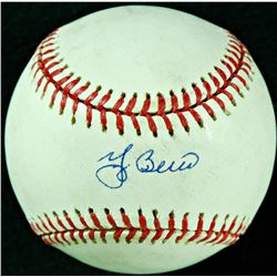 YOGI BERRA SIGNED BASEBALL.