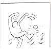 Image 1 : KEITH HARING: MAN PLAYING SOCCER.