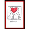 Image 1 : KEITH HARING: TWO MEN HOLDING A HEART.