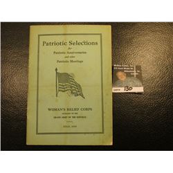 July, 1919 "Patriotic Selections for Patriotic Anniversaries and other Patriotic Meetings Woman's Re