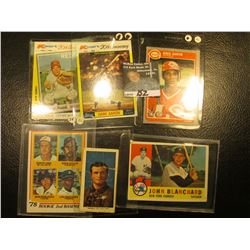 1982 Topps "Johnny Bench MVP" Kmart 20th Anniversary Card with original autograph; & (5) Other All S