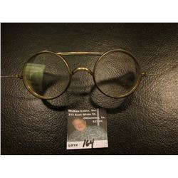 Interesting set of 1915 era Vintage Antique Steampunk Aviator "Saniglass Kings Safety Goggles".