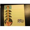 Image 1 : Blank Advertising cards "Made in U.S.A.", they depict a roaring twenties Flapper Girl (5 pcs.). Two 