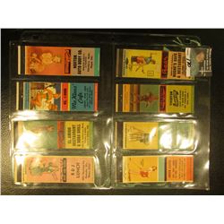 Collection of (8) different Risque Match Book Advertising Covers In a special plastic page for cover