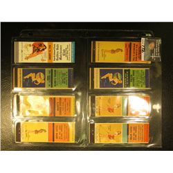 Collection of (8) different Risque Match Book Advertising Covers In a special plastic page for cover