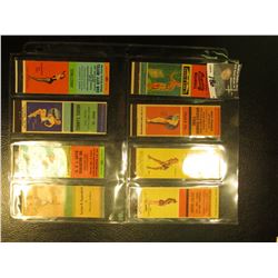 Collection of (8) different Risque Match Book Advertising Covers In a special plastic page for cover