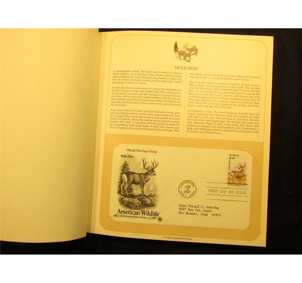 U.S. FIRST DAY AND SPECIAL COVERS - POSTAL COMMEMORATIVE SOCIETY - AS SHOWN read