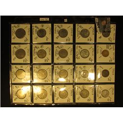 (20) World Coins in a plastic page. All catalogued with KM #, size, mintage if given, & value. Inclu