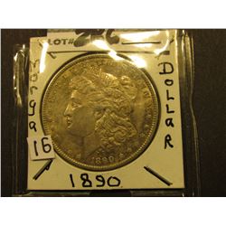 1890 P Morgan Silver Dollar. EF.