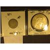 Image 2 : Netherlands: 1902 25c & 1963 2 1/2 Gulden. Both Silver. KM value $15.25.