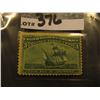 Image 1 : Scott #232 3c Columbian Expo.  Green, Mint Hinged Rement.
