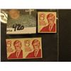Image 1 : Scott #1305E 15c Oliver Wendell Holmes, Imperforated Pair and a Imperforated Single Stamp. Mint Neve