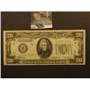 Image 1 : Series 1934 B $20 Federal Reserve Note, obverse Macro D47, reverse Macro 398, AU.