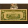 Image 2 : Series 1934 B $20 Federal Reserve Note, obverse Macro D47, reverse Macro 398, AU.