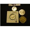 Image 1 : "Scanlan's/Tavern/Solon,/Iowa", "Good For/5c/In Trade", br., 4-sc., Token; 1964 BU Canada Nickel; 19