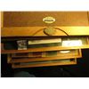 Image 2 : Display case with (7) Glass covered trays of Antique Ink Blotters and other collectible memorabilia.