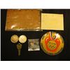 Image 2 : New York 1984 Olympics Pinback; key; Leather Post Card "A base hit in Venice Cal."; "Minnesota Dry G