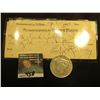 Image 1 : "Springfield State Bank Springfield, S. Dak. Apr.24, 1929" Cancelled Check; & 1922 D U.S. Peace Silv