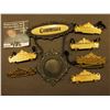 Image 1 : "Committee" Hanging Badge with an area for a photo in center; & several brass "Alternate" Pin-backs.