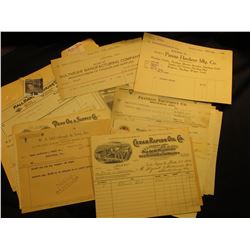 Large Group of old Iowa Invoices for Farm Companies. Includes towns such as Shellsburg, Des Moines, 