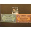 Image 1 : 1938 Lexington (Kentucky?) Depression Scrip 20 & 50 "Worthmore Progressive Dividend System". Both CU