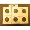 Image 1 : 1896 VG, 97 Fine, 1902 VG, 1904 VG, 1906 VG, & 1907 Fine Indian Head Cents.