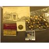 Image 1 : "Younkers Des Moines, Ia." Name Badge; Old Military Button; large group of Miniature Bottle Caps, & 
