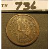 Image 1 : 1863 Civil War Token. "The Union/Must/and Shall be/Preserverved/Jackson", "1863 The Flag of Our unio