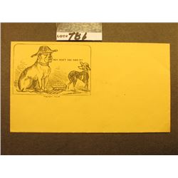 Civil War Patriotic cover with pre-printed design Scott depicted as a big dog, speaking to a smaller