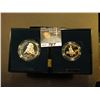 Image 2 : 1995 S Two-piece Civil War Commemorative Dollar & half-Dollar Set in original box of issue. Both Gem