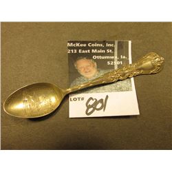 Chapel Cornell/College/Mt. Vernon, Ia Souvenir Spoon stamped on the reverse "Sterling".