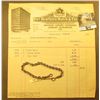 Image 1 : Men's Sterling Silver Rope 9" Watch Chain & an invoice from "Fort Dearborn Watch & Clock Co….7/18/19