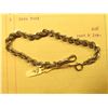 Image 2 : Men's Sterling Silver Rope 9" Watch Chain & an invoice from "Fort Dearborn Watch & Clock Co….7/18/19