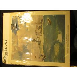 Copyright 1938 Kellogg Company, Battle Creek, Michigan Poster of "Light Cruiser Memphis", 14" x 16".