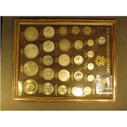 U.S. Twentieth Century Type Set in a glass faced frame. Includes 1889 Indian Cent, VF; 1943 Steel Ce