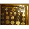 Image 2 : U.S. Twentieth Century Type Set in a glass faced frame. Includes 1889 Indian Cent, VF; 1943 Steel Ce