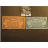 Image 1 : 1938 "Worthmore Progressive Dividend System" 20 & 50 Value Coupons from Lexington (Illinois) Merchan
