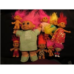 (10) Old Collectable  Troll  Dolls, for the little Troll in all of us!!!