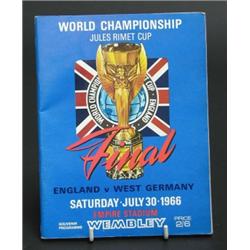 WORLD CUP 1966 FINAL TIE PROGRAMME, ENGLAND V. WEST GERMANY JULY 30TH. See illustration....