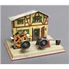 Image 1 : Pre-war German tinplate engineer's chalet steam engine accessory with water wheel and mechanical...