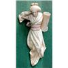 Image 1 : LATE VICTORIAN DOULTON BURSLEM PORCELAIN GEISHA WALL POCKET, finished and coloured in simulated c...