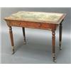 Image 1 : ANTIQUE MAHOGANY WRITING TABLE BY GILLOWS, the rectangular top inset with leather, fitted a singl...