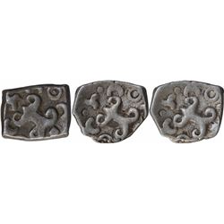 Punch Marked Silver Quarter Karshapana Coins of Saurashtra Janapada.