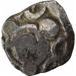 Rare Punch Marked Silver Half Karshapana Coin of Panchala Janapada.