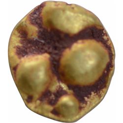 Rare Gold Quarter Fanam Coin of Chalukyas of Kalyani.