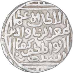 Silver One Tanka Coin of Muizz Ud Din Kaiqubad of Turk Dynasty of Delhi Sultanate.