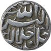 Image 1 : Silver Half Rupee Coin of Akbar of Lahore Mint of Di Month.