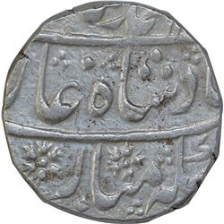 Silver One Rupee Coin of Muhammad Shah of Akbarabad Mustaqir Ul Khilafa Mint.